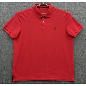 Ralph Lauren RLX Polo Shirt Mens XL Red Performance Pony Golf Stretch